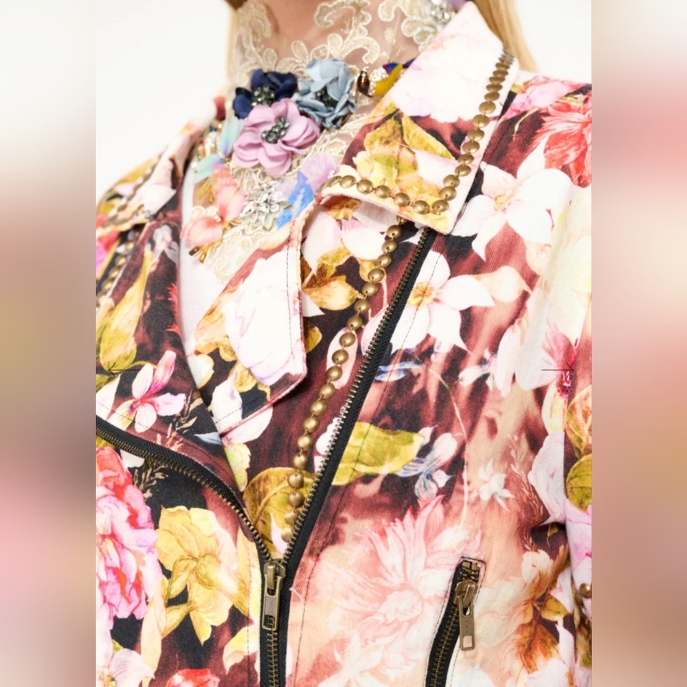 ARATTA Floral Women's Light Denim Jacket. Sz‎ M. NWT - Picture 8 of 11